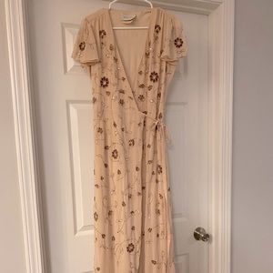 BHLDN dress / Plymouth Beaded / Blush, size 12, floor length
